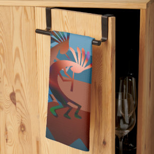 Southwest Kokopelli Music Bronzed Geschirrtuch