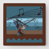 Southwest Kokopelli Music Clock