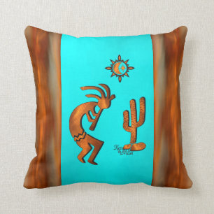 Southwest Kokopelli Throw Pillow Kissen