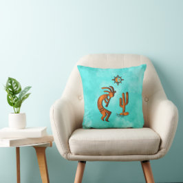 Southwest Kokopelli Throw Pillow Kissen