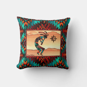 Southwest Kokopelli Throw Pillow Kissen