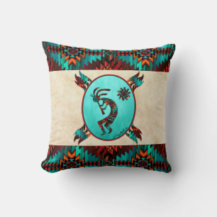Southwest Kokopelli Throw Pillow Kissen