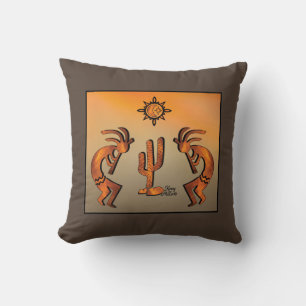 Southwest Kokopelli Throw Pillow Kissen