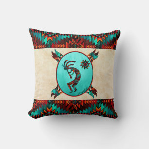 Southwest Kokopelli Throw Pillow Kissen