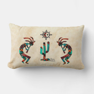 Southwest Kokopelli Throw Pillow Lendenkissen