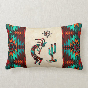 Southwest Kokopelli Throw Pillow Lendenkissen