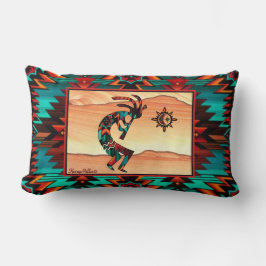 Southwest Kokopelli Throw Pillow Lendenkissen