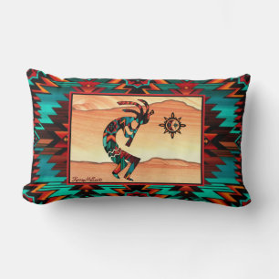 Southwest Kokopelli Throw Pillow Lendenkissen
