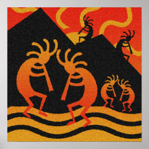 Southwest Kokopelli Wall Art Poster