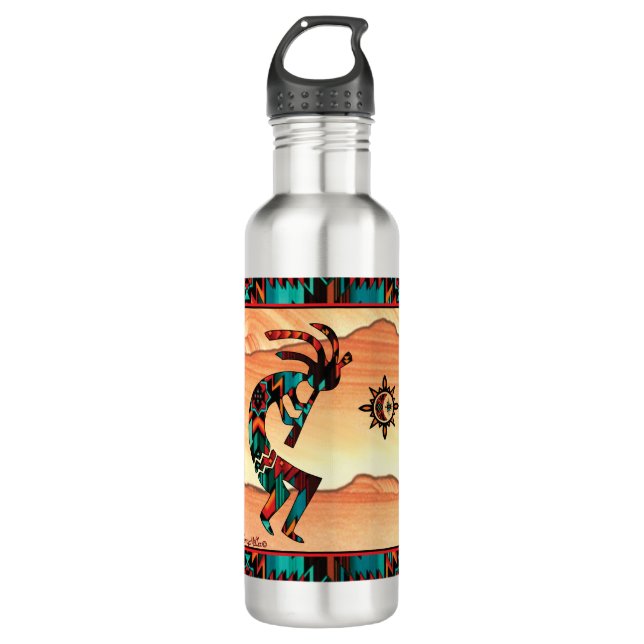 Southwest Kokopelli Wasserflasche Edelstahlflasche (Vorderseite)