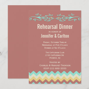 Southwest Lizards Wedding Probe Dinner Einladung