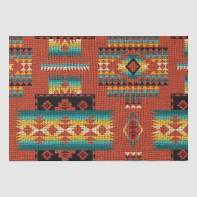 Southwest Muster Geschenkpapier Seidenpapier (Vorderseite)
