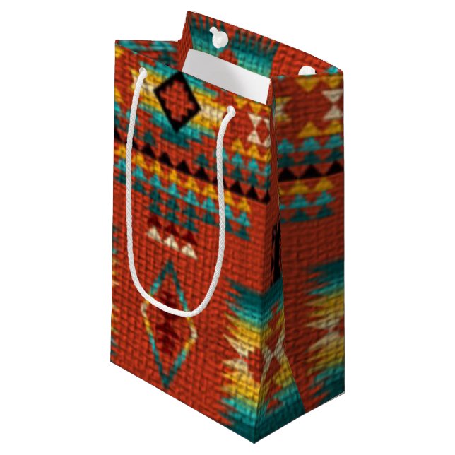 Southwest Muster Medium Geschenktasche Kleine Geschenktüte (Vorderseite Schrägansicht)
