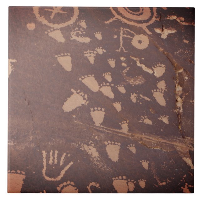 Southwest Petroglyph National Footprint ST Fliese (Vorderseite)