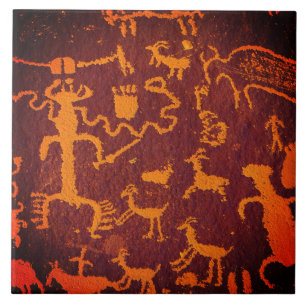 Southwest Petroglyph Prehistorisches Kunstmuseum K Fliese