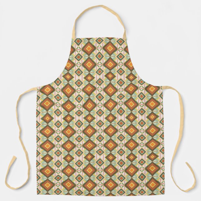 Southwest Retro Pop Art Diamanten Gemustert Schürze (Vorderseite)