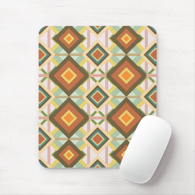 Southwest Retro Pop Art Diamanten Muster Mousepad (Mit Mouse)