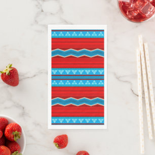 Southwest River Canyon Geometric Red Turquoise Serviette