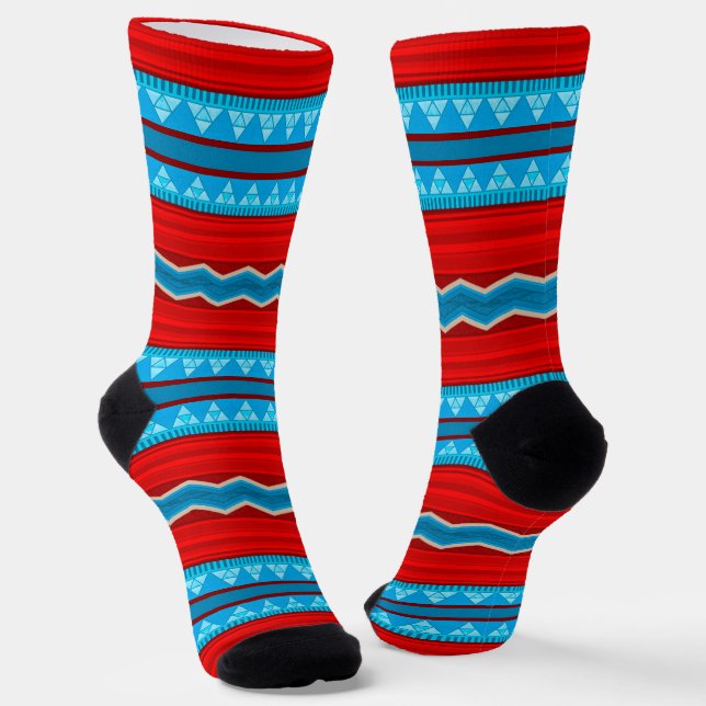 Southwest River Canyon Red and Turquoise Socken (Gewinkelt)
