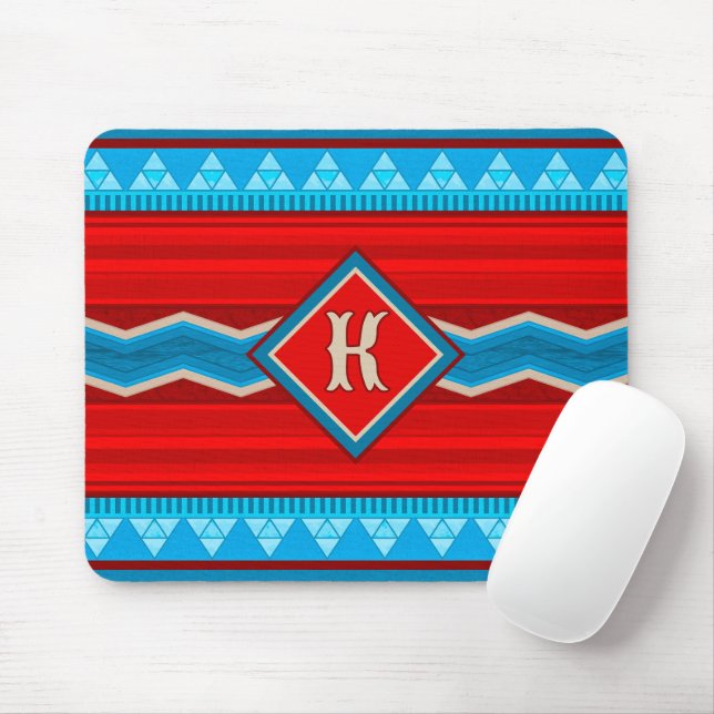 Southwest River Canyon Red Turquoise Personalized Mousepad (Mit Mouse)