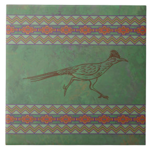 Southwest Roadrunner Beifuß Grün Fliese
