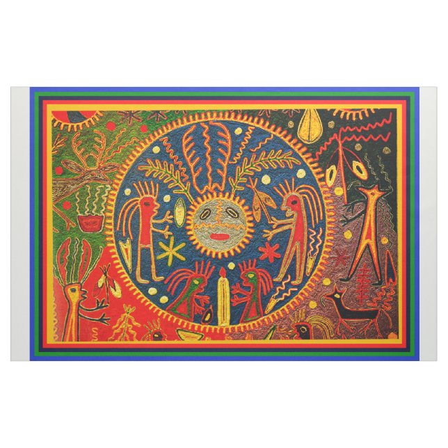 Southwest Shaman Huichol Ritual Designer Fabric Stoff (Yard (91,4 cm))