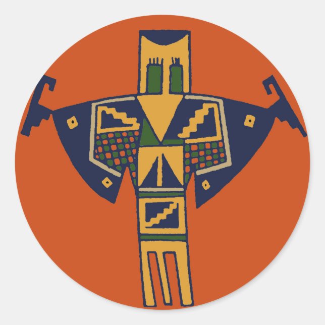 Southwest Shaman Spirit Runder Aufkleber (Vorderseite)