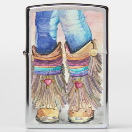Southwest Style Boot Jeans Zippo Lighter Geschenk