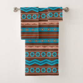 Southwest Style Geometric Cameron Gorge Design Badhandtuch Set