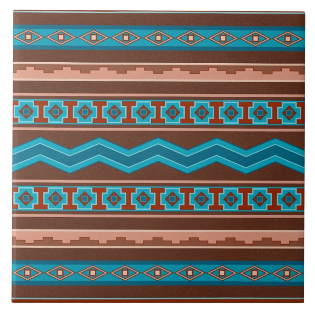 Southwest Style Geometric Cameron Gorge Design Fliese (Vorderseite)