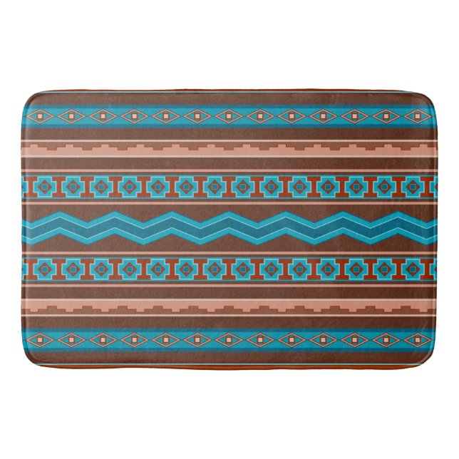 Southwest Style Geometric Cameron Gorge Design Lg Badematte (Vorderseite)