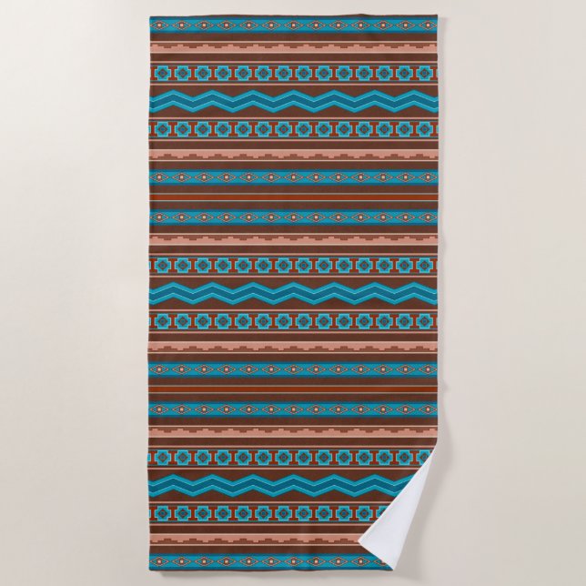 Southwest Style Geometric Cameron Gorge Design Strandtuch (Vorderseite)