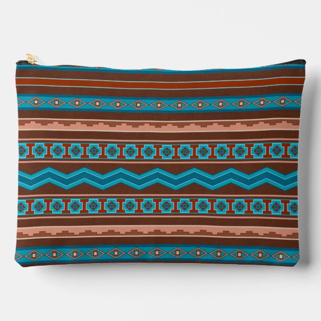 Southwest Style Geometric Cameron Gorge Design Zubehörtasche (Vorderseite)