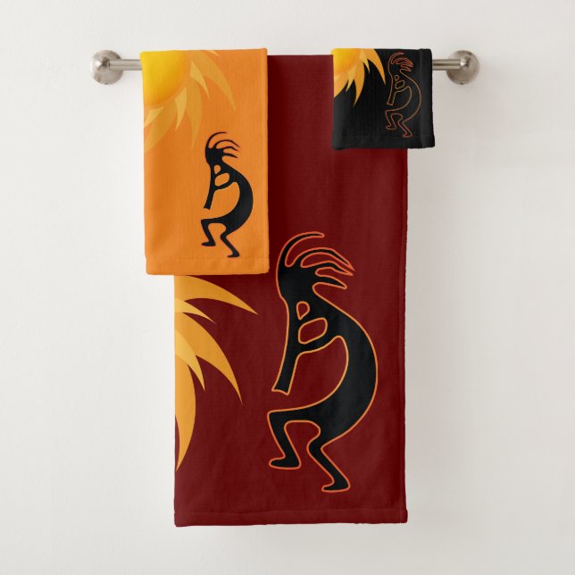 Southwest Style Kokopelli Badetuch Set (Insitu)