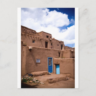 Southwest Taos Adobe Pueblo House New Mexico Postkarte