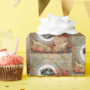 Southwest Wrapping Paper Lizard Indian Basket Corn Geschenkpapier