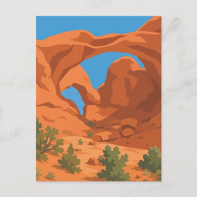 Southwest-Wüsten-Felsbogen-Landschaftsposter Postkarte (Vorderseite)