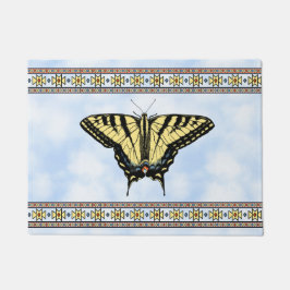 Southwest Yellow Swallowtail Butterfly Blue Sky Fußmatte