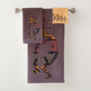 Southwestern Abstrakt Kokopelli Badetuch Set