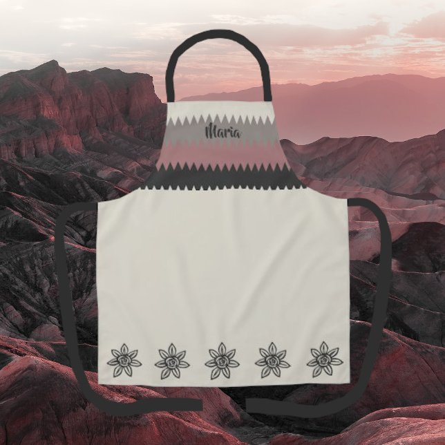 Southwestern Add Name Natural Earth Tones Schürze (Von Creator hochgeladen)