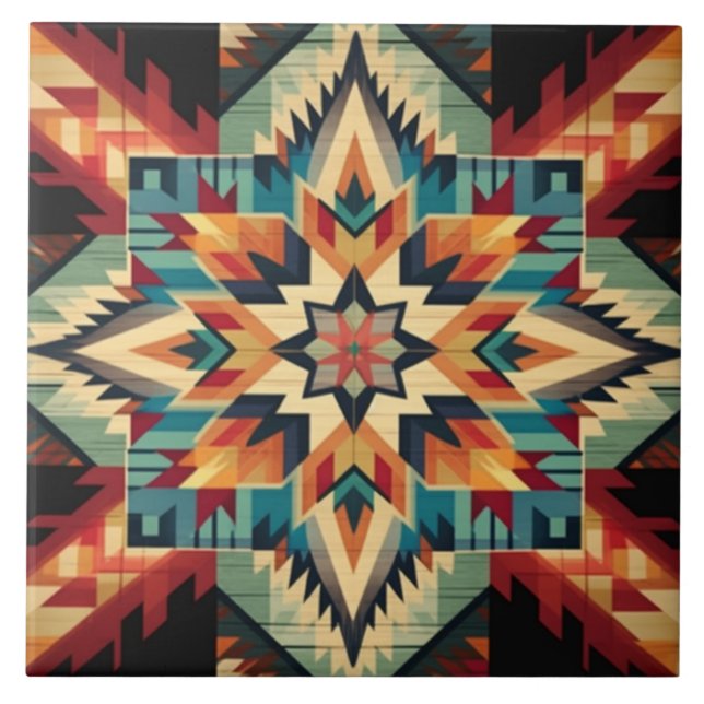 Southwestern/Aztec/Italian Designs Keramik Tile Fliese (Vorderseite)