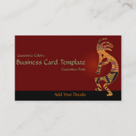 Southwestern Colorful Logo Kokopelli Business Card Visitenkarte