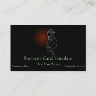 Southwestern Colorful Logo Kokopelli Business Card Visitenkarte