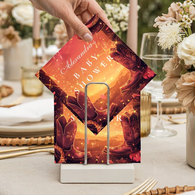 Southwestern Cowboy Boots Baby Shower Serviette (Von Creator hochgeladen)