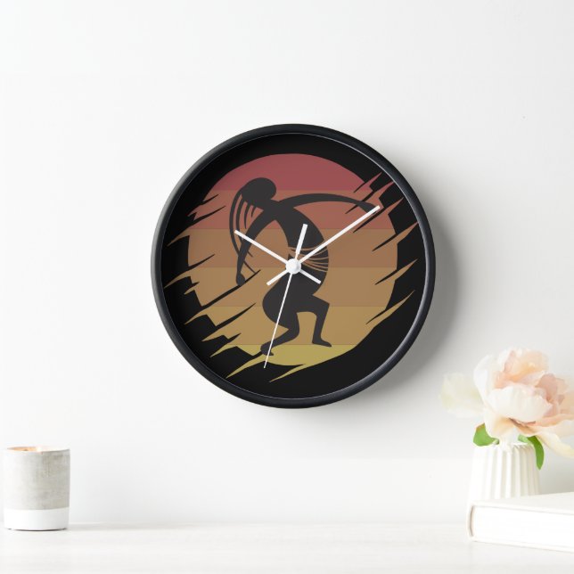 Southwestern Dancing Kokopelli Uhr (Zuhause)