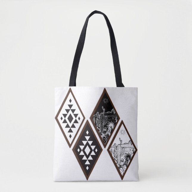 Southwestern Desert Diamond Tote Bag (Vorderseite)
