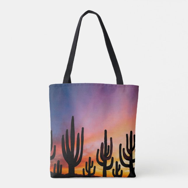 Southwestern Desert Landscape Cactus Sunrise Image (Rückseite)
