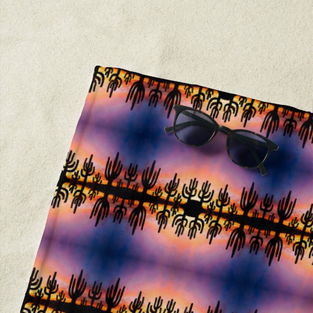 Southwestern Desert Landscape Cactus Sunrise Image Strandtuch (Beispiel)