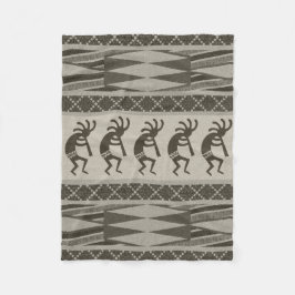 Southwestern Design Kokopelli Tribal Aztec Muster Fleecedecke