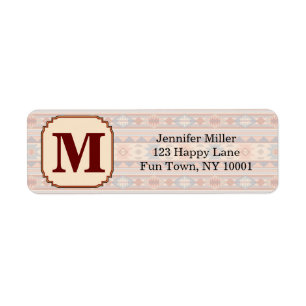 Southwestern Design Tan Monogram